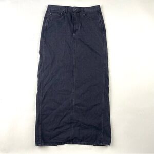 Black Denim Maxi Skirt